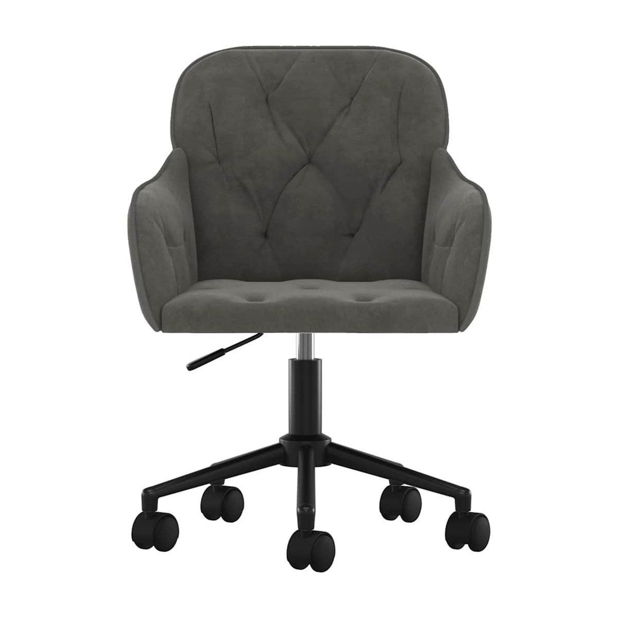 Vidaxl Drehstuhl in Grau mit Samtpolsterung und modernem Design - Bild 3
