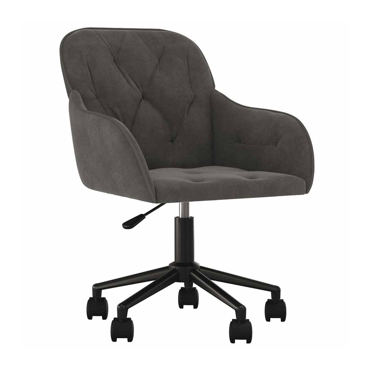 Vidaxl Drehstuhl in Grau mit Samtpolsterung und modernem Design - Bild 4