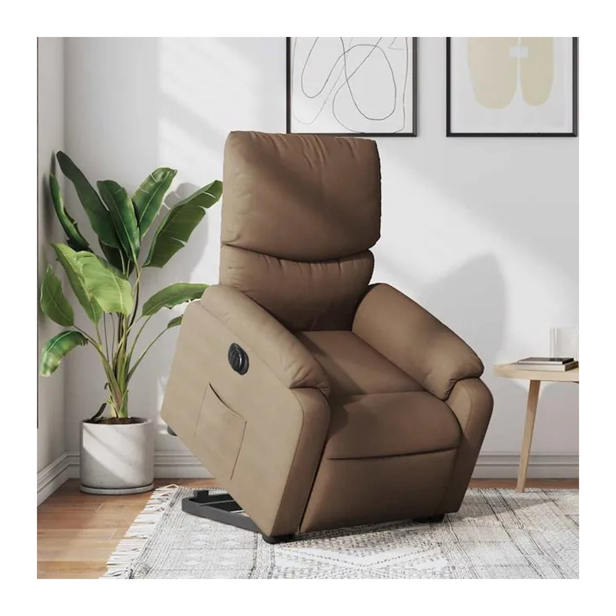 Vidaxl Elektrischer Massagesessel mit Aufstehhilfe in Braun - Bild 1