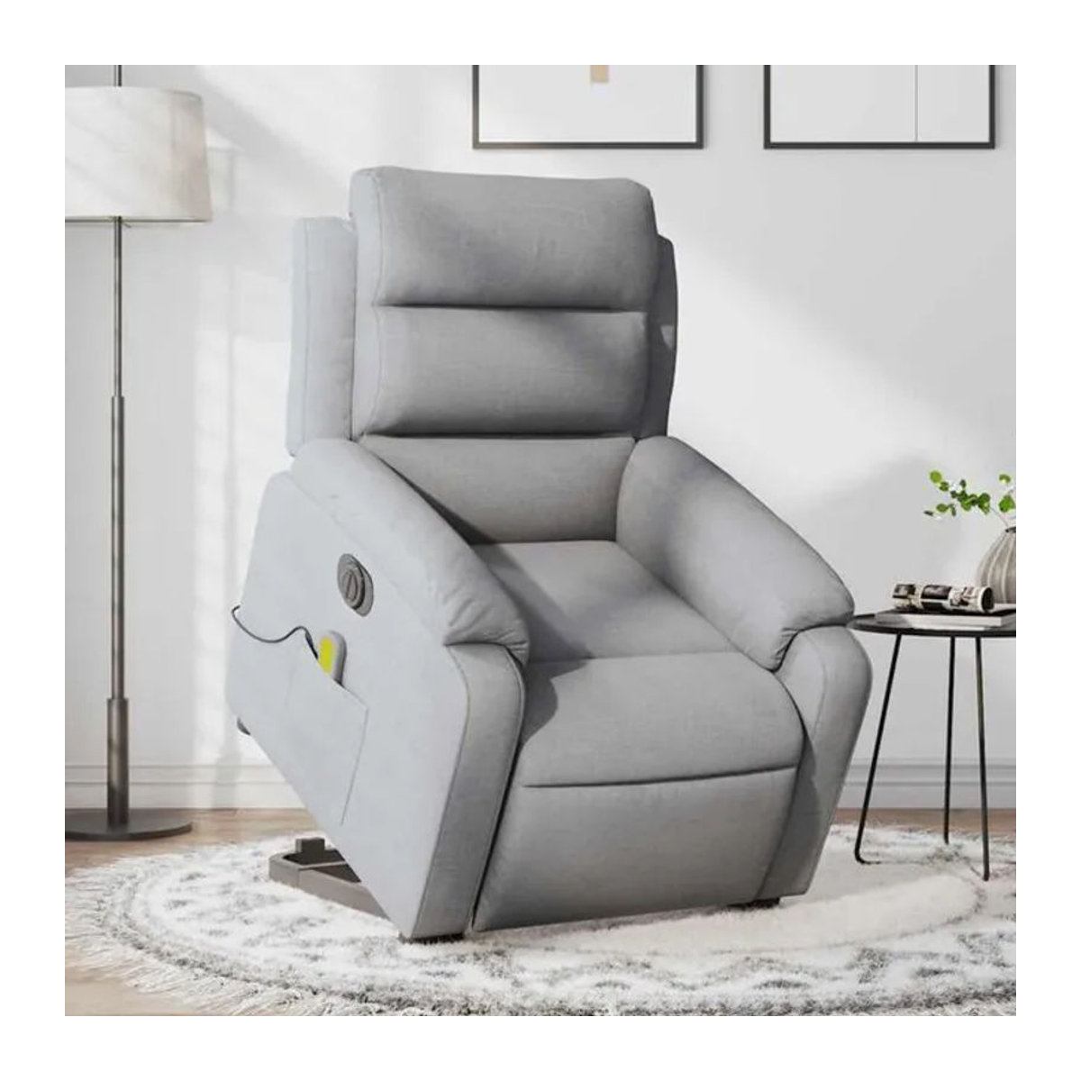 Vidaxl Elektrischer Massagesessel mit Aufstehhilfe in Grau aus Stoff - Bild 1