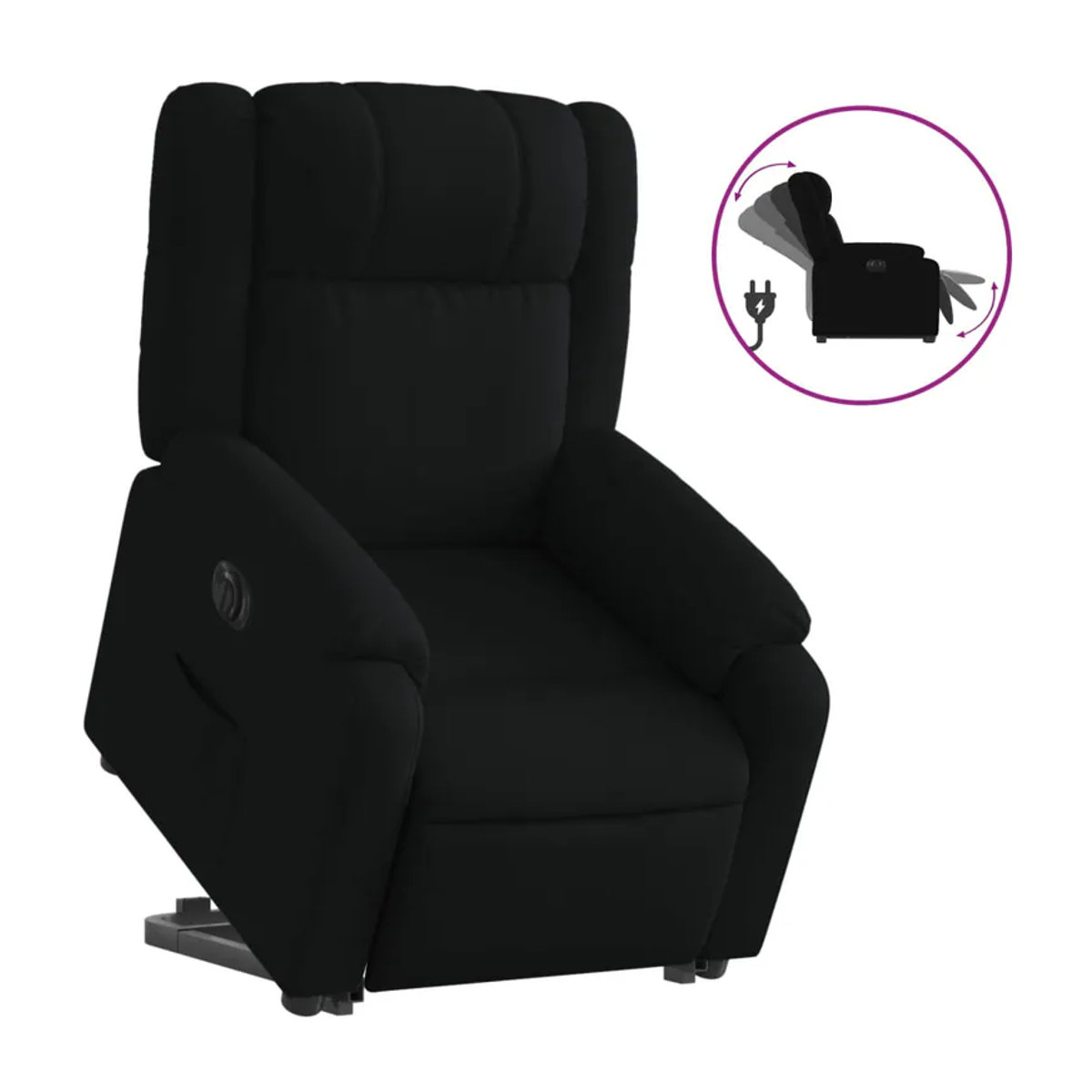 Vidaxl Elektrischer Massagesessel mit Aufstehhilfe in Schwarz - Bild 4