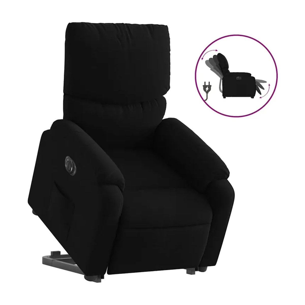 Vidaxl Elektrischer Massagesessel mit Aufstehhilfe in Schwarz im modernen Design - Bild 2