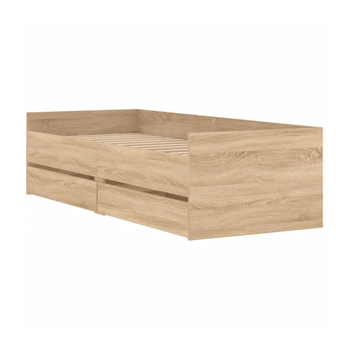 Vidaxl Funktionsbett mit Schubladen aus Holzwerkstoff in Sonoma-Eiche, B: 75 cm, L: 190 cm - Bild 2