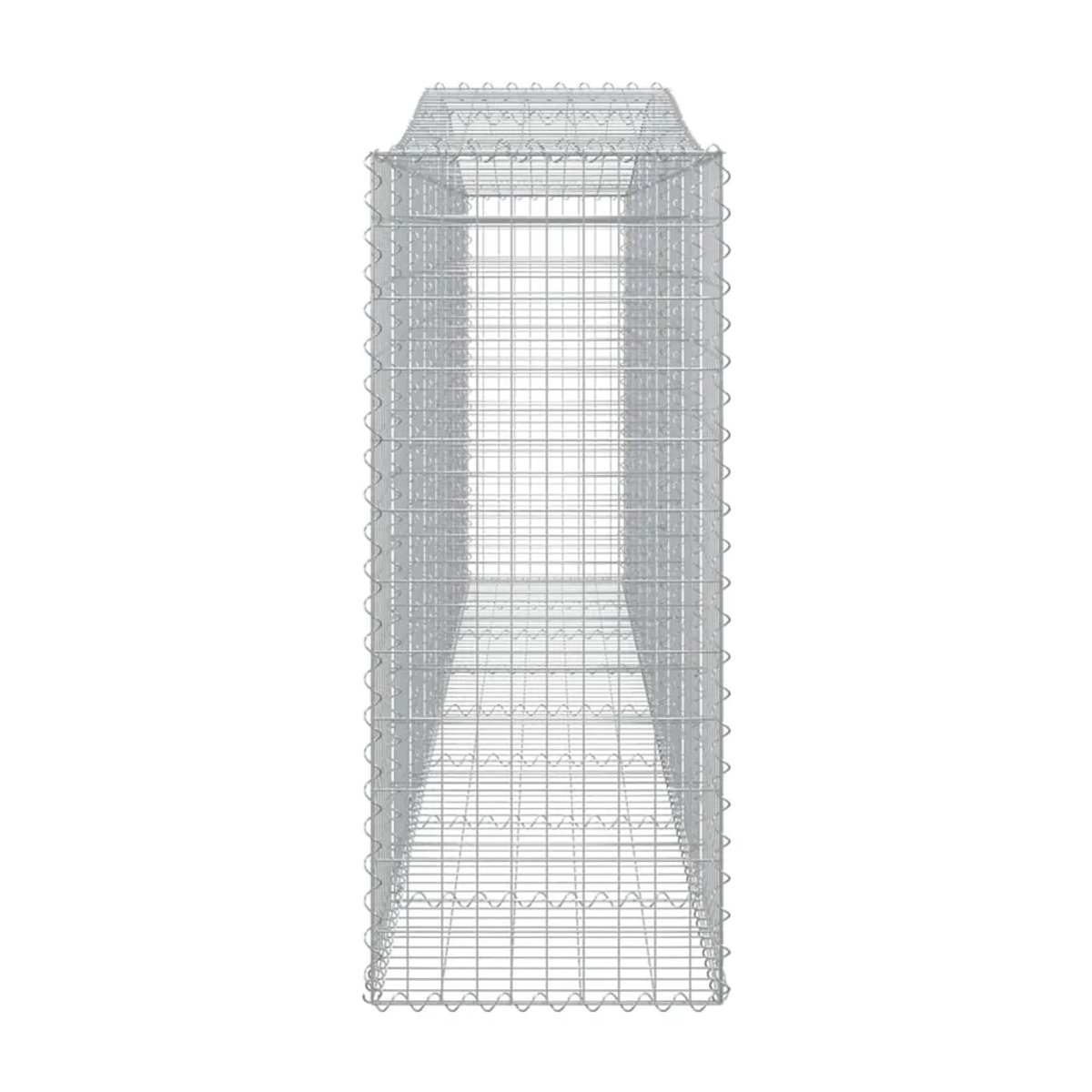 Vidaxl Gabionenkorb Set aus verzinktem Metall in Alufarben, 7 Stück, B/T/H: 400 x 50 x 120/140 cm - Bild 2