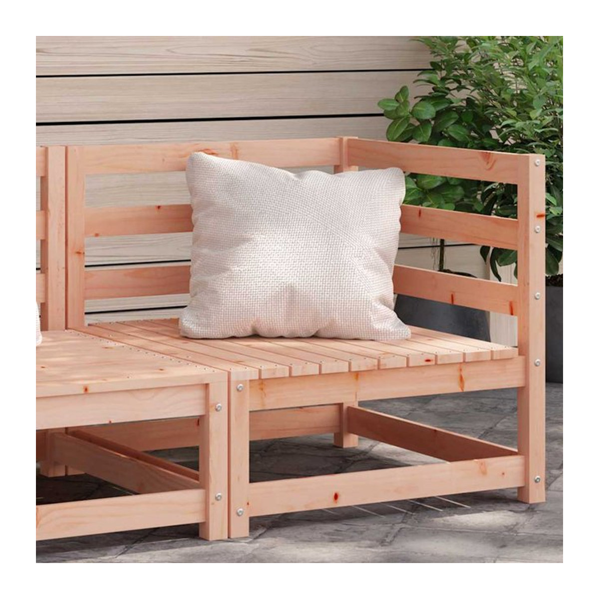 Vidaxl Garten-Ecksofa aus massivem Douglasienholz, B/T/H: 70 x 70 x 67 cm - Bild 1