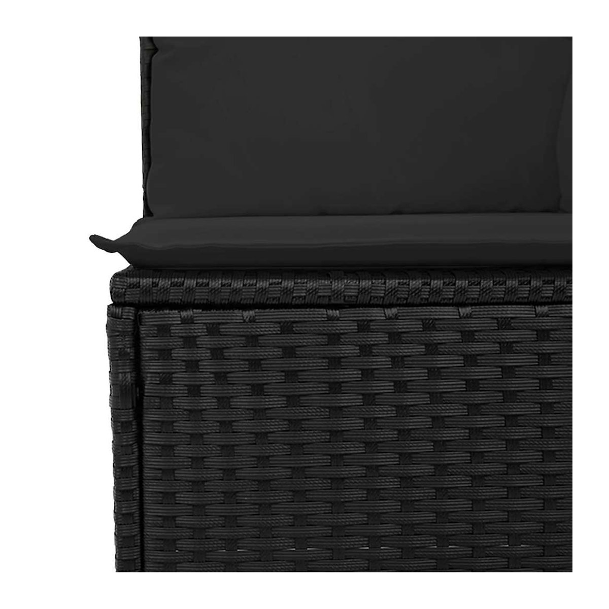 Vidaxl Garten-Sitzgruppe aus schwarzem Rattan mit Kissen für Erwachsene in modernem Design - Bild 2