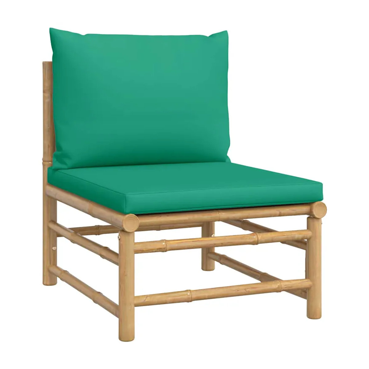 Vidaxl Gartenmöbel-Set aus Bambus mit grünen Kissen, 3-teilig - Bild 3