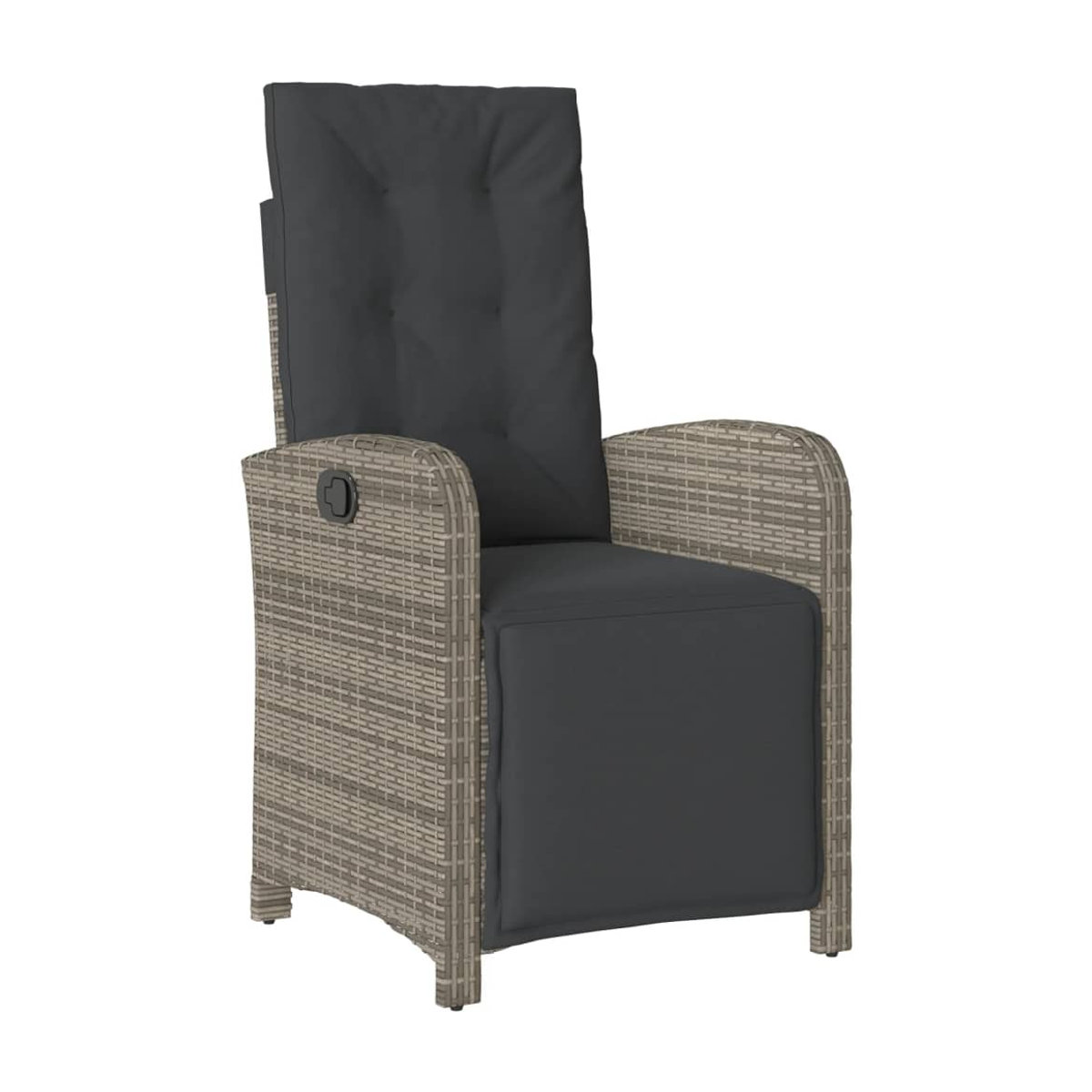 Vidaxl Gartenmöbel-Set aus PE-Rattan mit Kissen und Glastisch, 5-teilig, Grau, Modernes Design - Bild 2