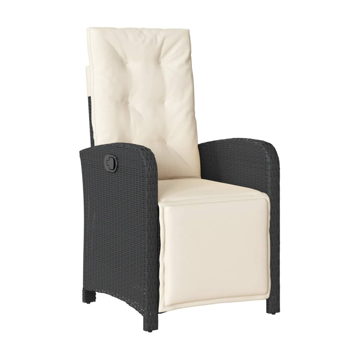 Vidaxl Gartenmöbel-Set aus Polyrattan mit Kissen, 5-teilig, Schwarz, Modernes Design - Bild 3
