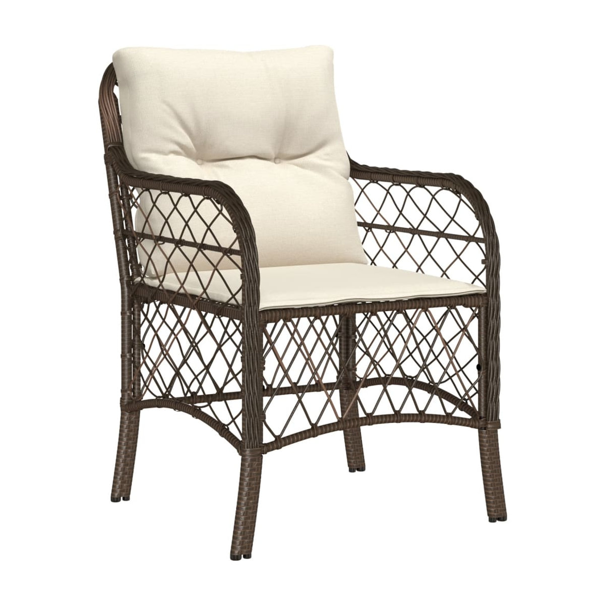 Vidaxl Gartenmöbel-Set aus Polyrattan mit Kissen, 7-teilig, Braun - Bild 2