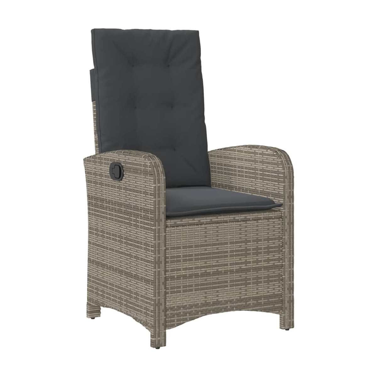 Vidaxl Gartenmöbel-Set aus Polyrattan mit Kissen, 7-teilig, Grau, Modernes Design - Bild 2