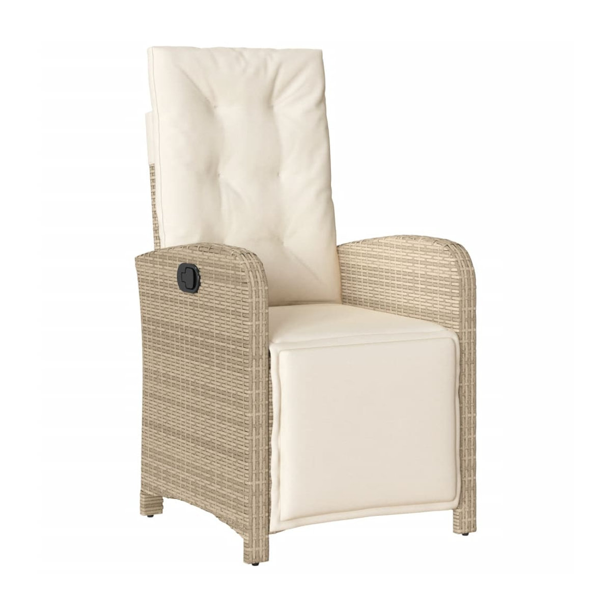 Vidaxl Gartenmöbel-Set aus Polyrattan mit Kissen und Glastisch, 5-teilig, Beige - Bild 3