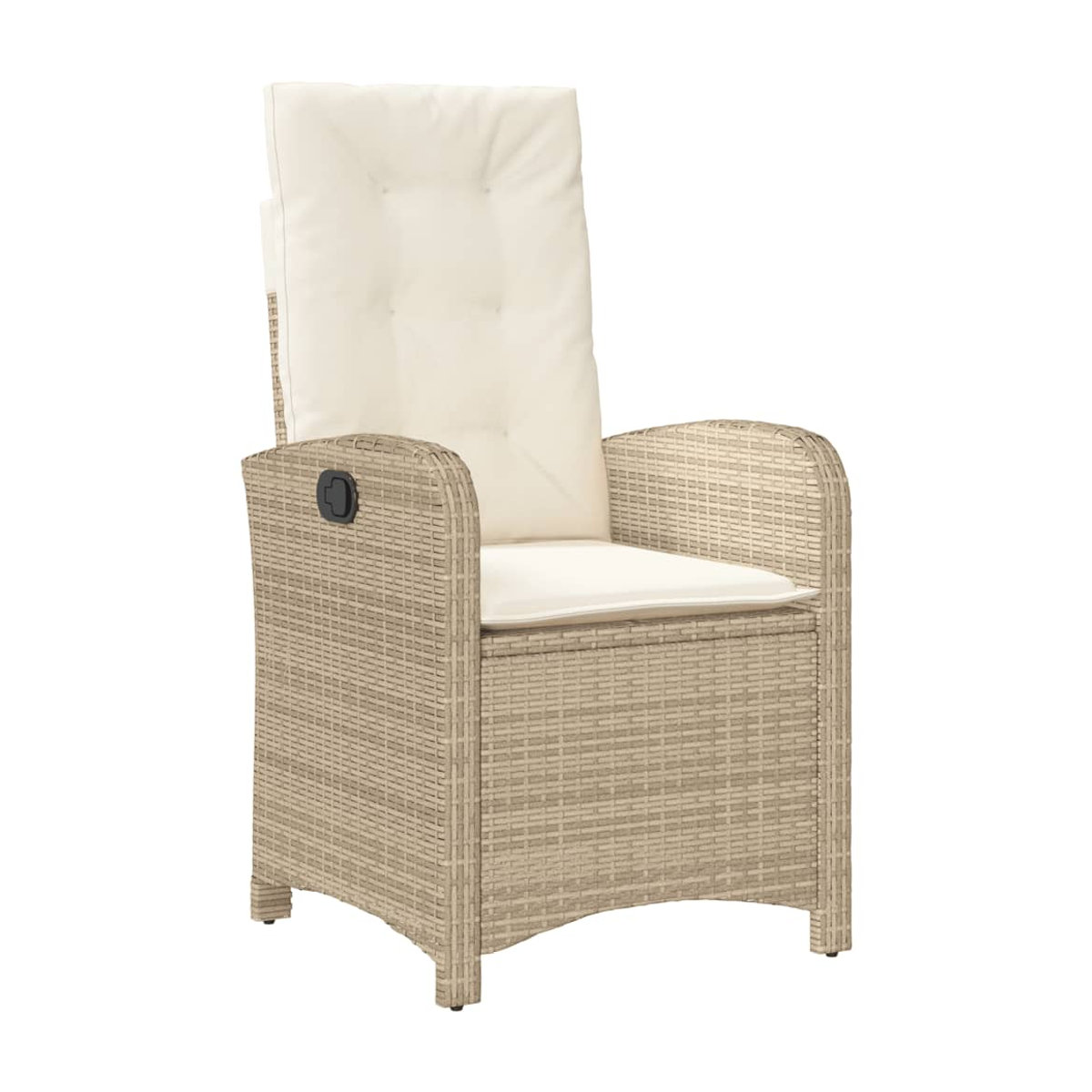 Vidaxl Gartenmöbel-Set aus Polyrattan mit Kissen und Glastisch, 7-teilig, Beige - Bild 2