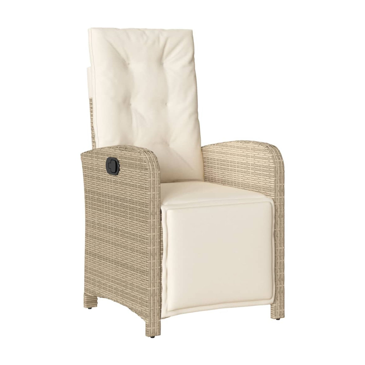 Vidaxl Gartenmöbel-Set aus Polyrattan mit Kissen und Glastisch, 9-teilig, Beige - Bild 2