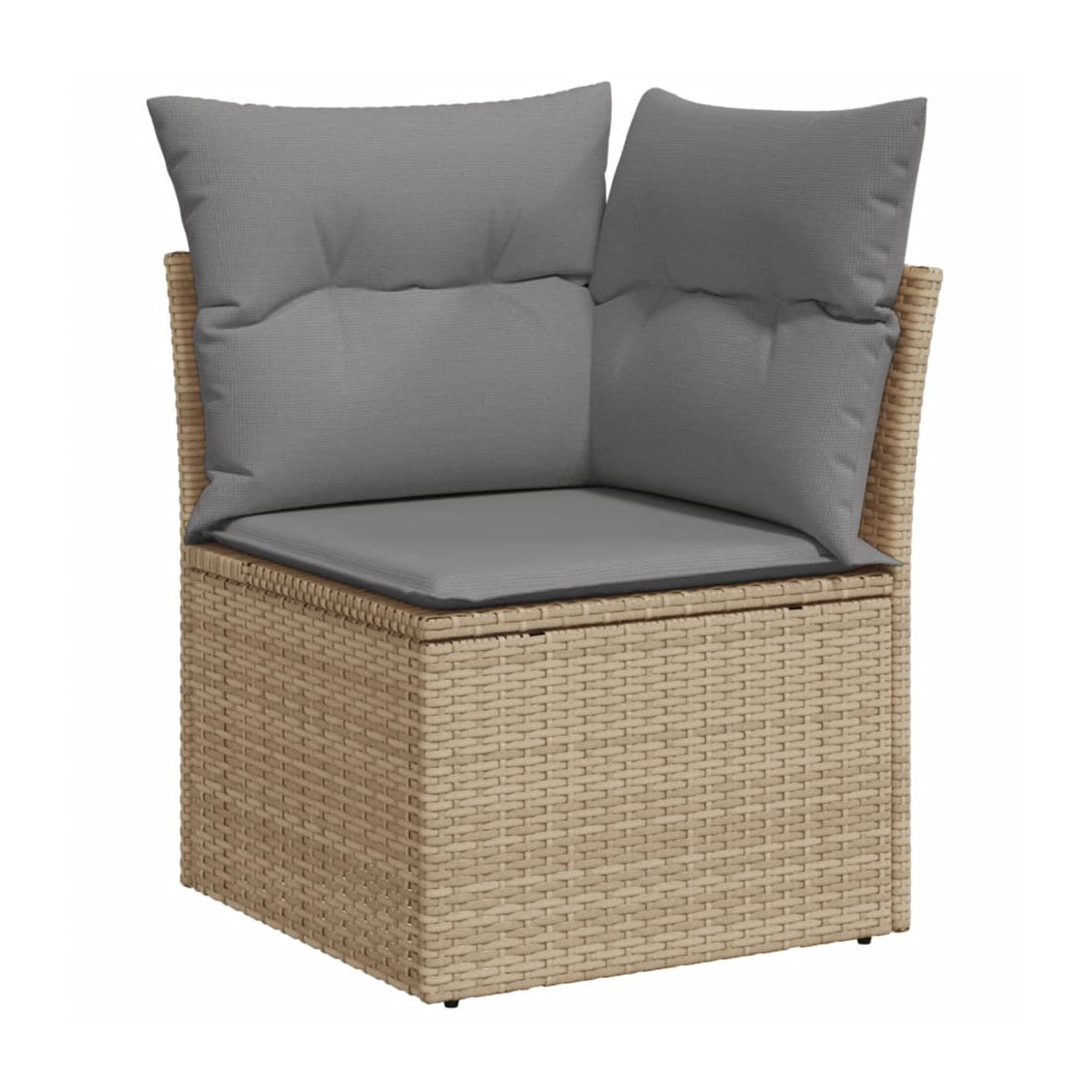 Vidaxl Gartenmöbel-Set aus Polyrattan und Stahl mit 6 Teilen und Kissen in Beige - Bild 2