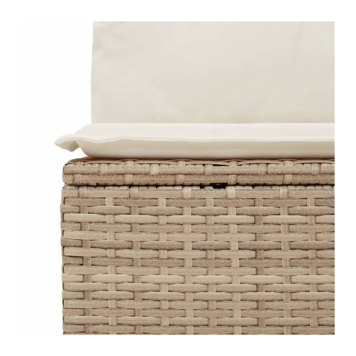 Vidaxl Gartenmöbel-Set mit 8 Kissen aus Polyrattan in Beige für Erwachsene im modernen Design - Bild 4