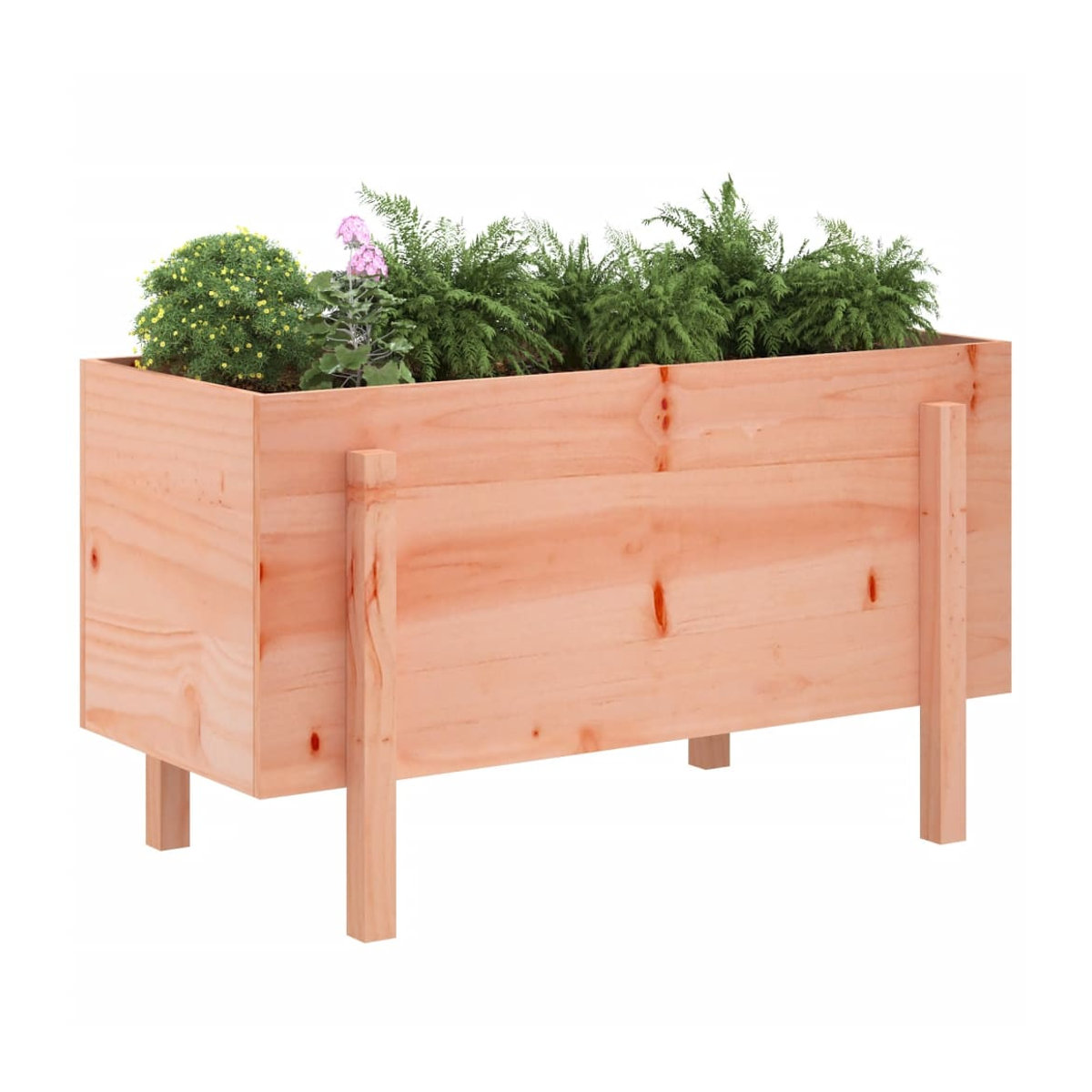 Vidaxl Gartenpflanzkübel auf Füßen aus Massivholz Douglasie, B/T/H: 101 x 50 x 57 cm - Bild 3