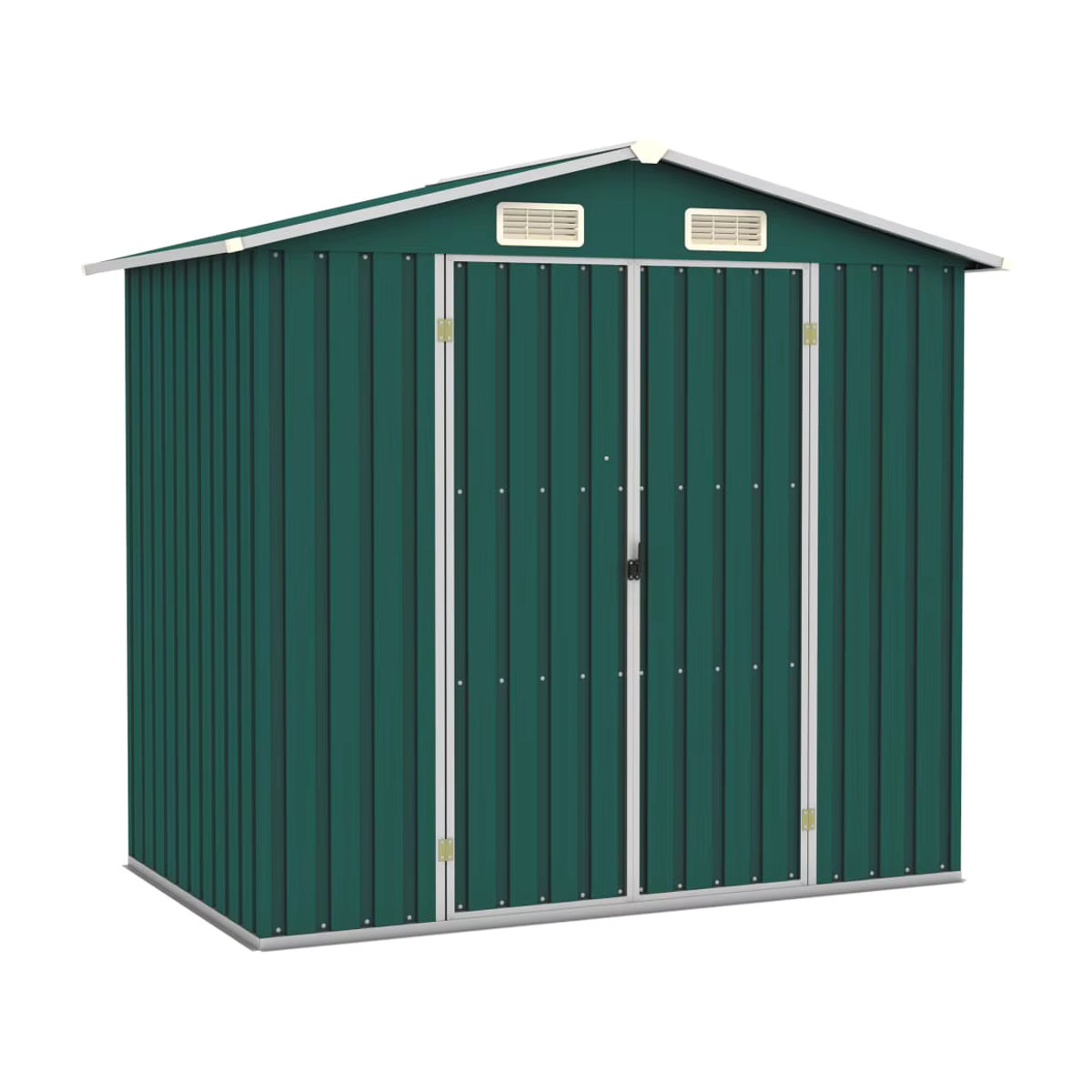 VIDAXL Gartenschuppen aus Metall in Grün und Grau, B/T/H: 205 x 129 x 183 cm - Bild 2