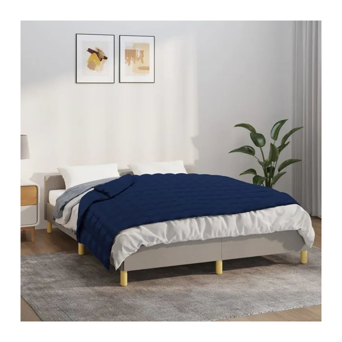 Vidaxl Gewichtsdecke Blau B/T/H: 152 x 203 cm, 7 kg - Bild 1