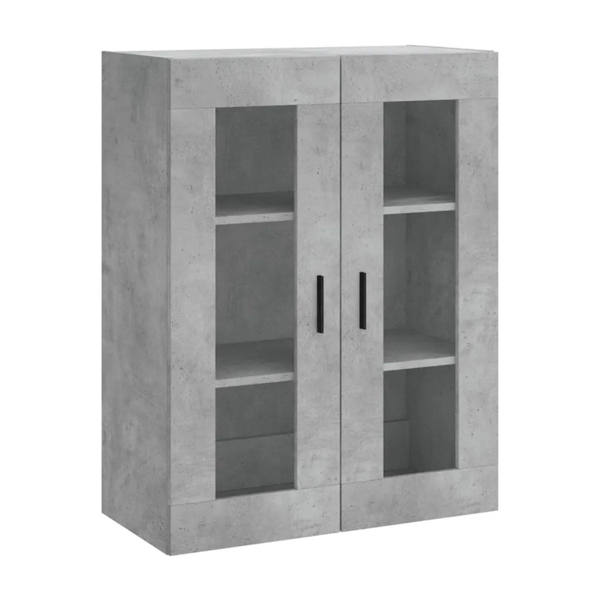 Vidaxl Hängeschränke Set aus 2 Stück in Grau mit Glas und Holzwerkstoff im modernen Industrial-Design - Bild 1