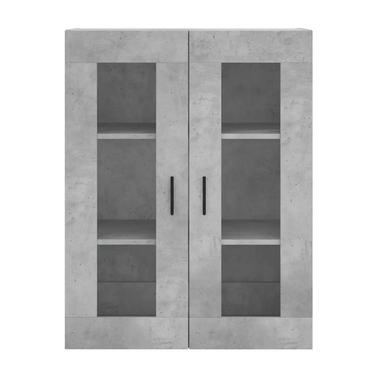 Vidaxl Hängeschränke Set aus 2 Stück in Grau mit Glas und Holzwerkstoff im modernen Industrial-Design - Bild 4