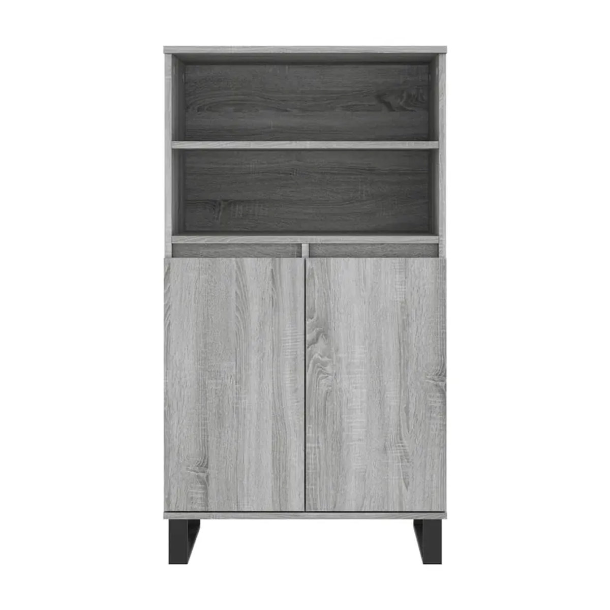 Vidaxl Hoher Schrank in Sonoma-Eiche Grau im modernen Industrial-Design, B/T/H: 60 x 36 x 110 cm - Bild 3
