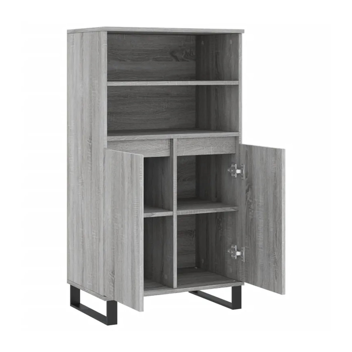 Vidaxl Hoher Schrank in Sonoma-Eiche Grau im modernen Industrial-Design, B/T/H: 60 x 36 x 110 cm - Bild 5