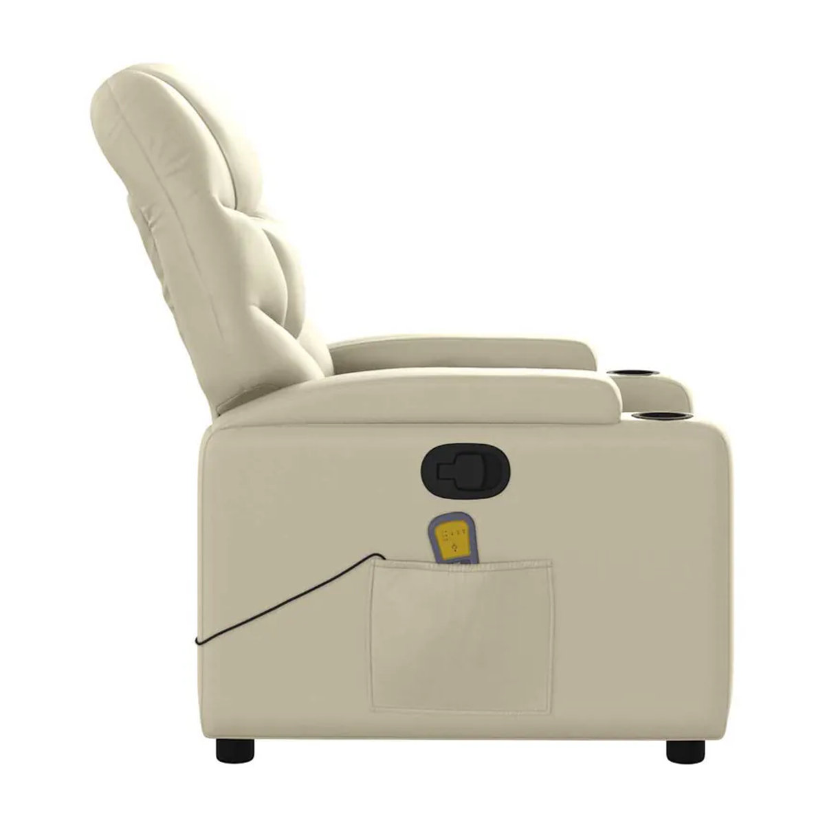 Vidaxl Klapp-Massagesessel Relaxsessel aus Kunstleder in Beige - Bild 2