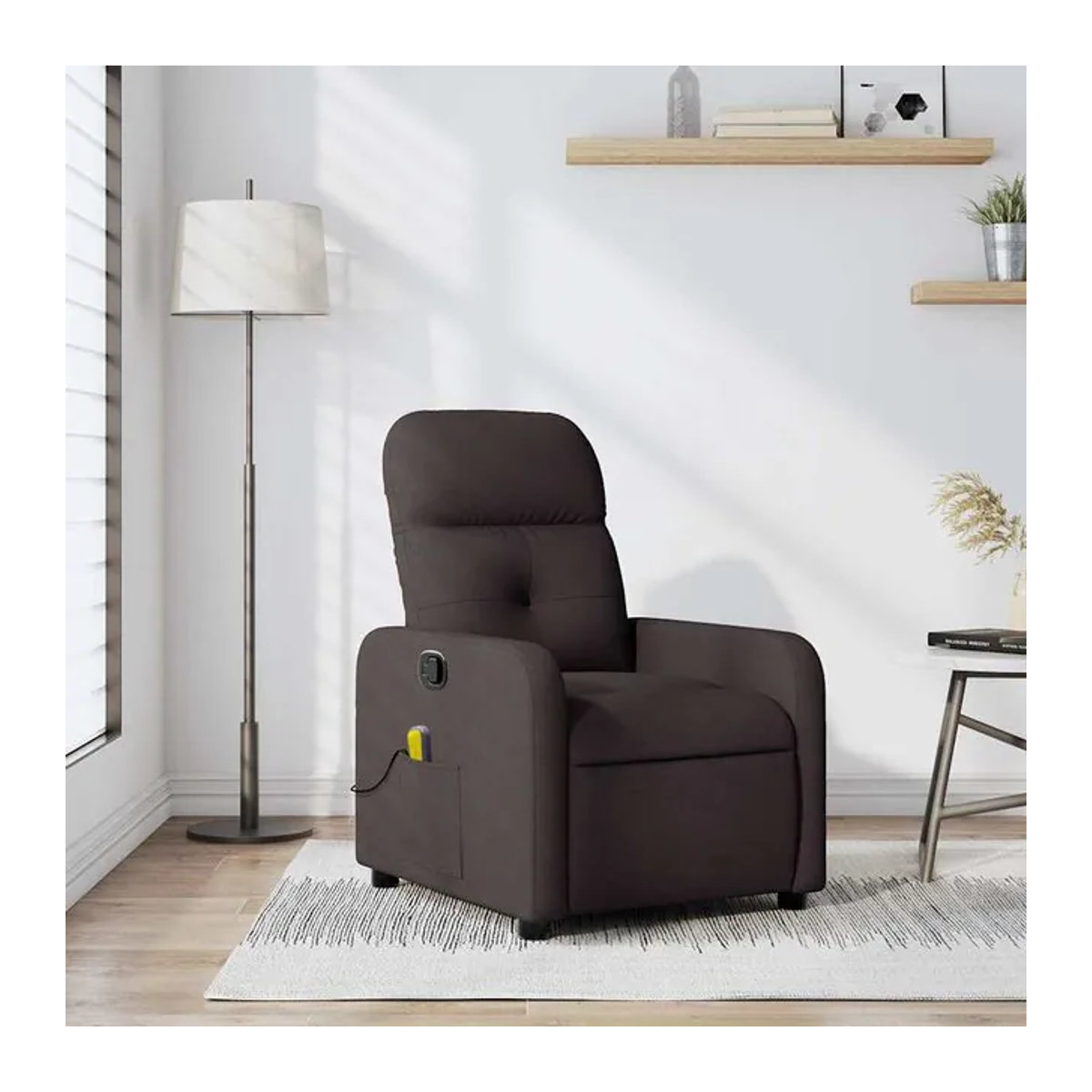 Vidaxl Klappbarer Massagesessel in Braun mit Stoffbezug als moderner Relaxsessel - Bild 1