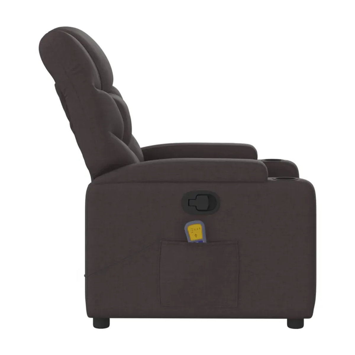 Vidaxl Klappbarer Massagesessel mit Stoffbezug in Braun und Grau - Bild 2