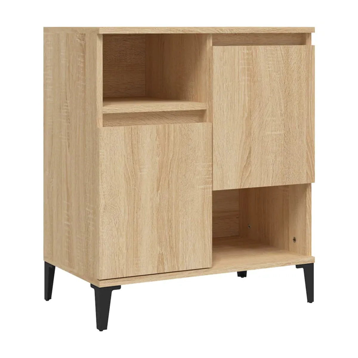 Vidaxl Kommode aus Holzwerkstoff in Eiche Natur, B/T/H: 60 x 35 x 70 cm - Bild 5