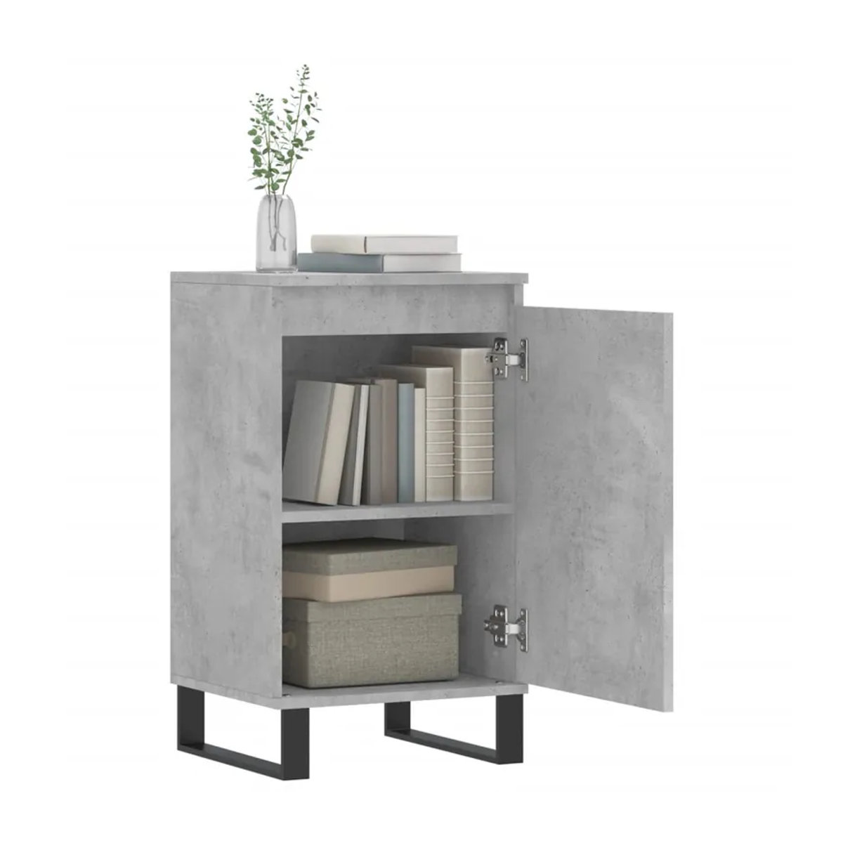 Vidaxl Kommode im Industrial Design in Grau aus Holzwerkstoff und Metall, B/T/H: 40 x 35 x 70 cm - Bild 6