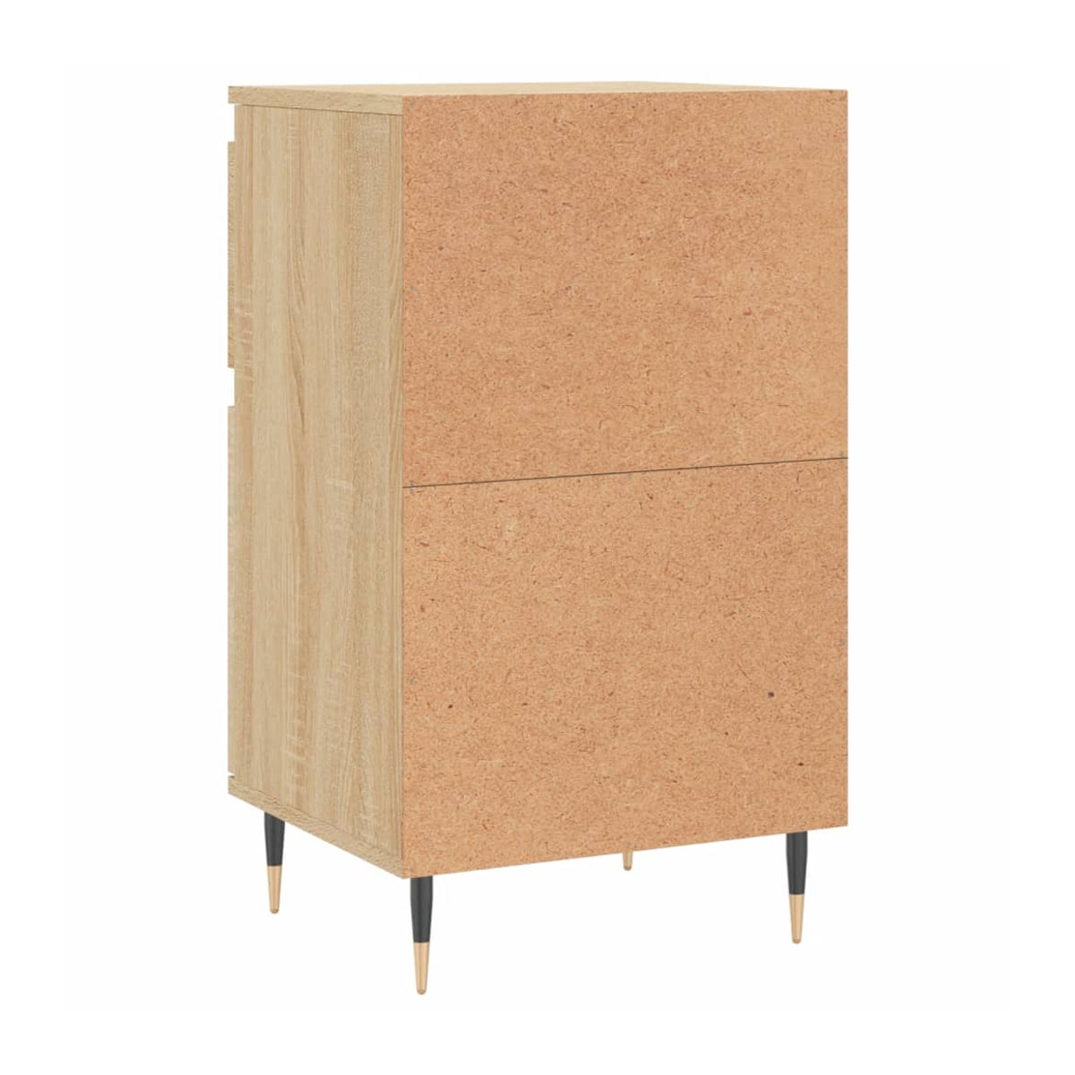 Vidaxl Kommode in Eiche Natur aus Holzwerkstoff und Metall im skandinavischen Design, B/T/H: 40 x 35 x 70 cm - Bild 4