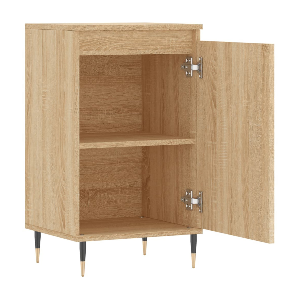 Vidaxl Kommode in Eiche Natur im modernen skandinavischen Design aus Holzwerkstoff und Metall, B/T/H: 40 x 35 x 70 cm - Bild 2