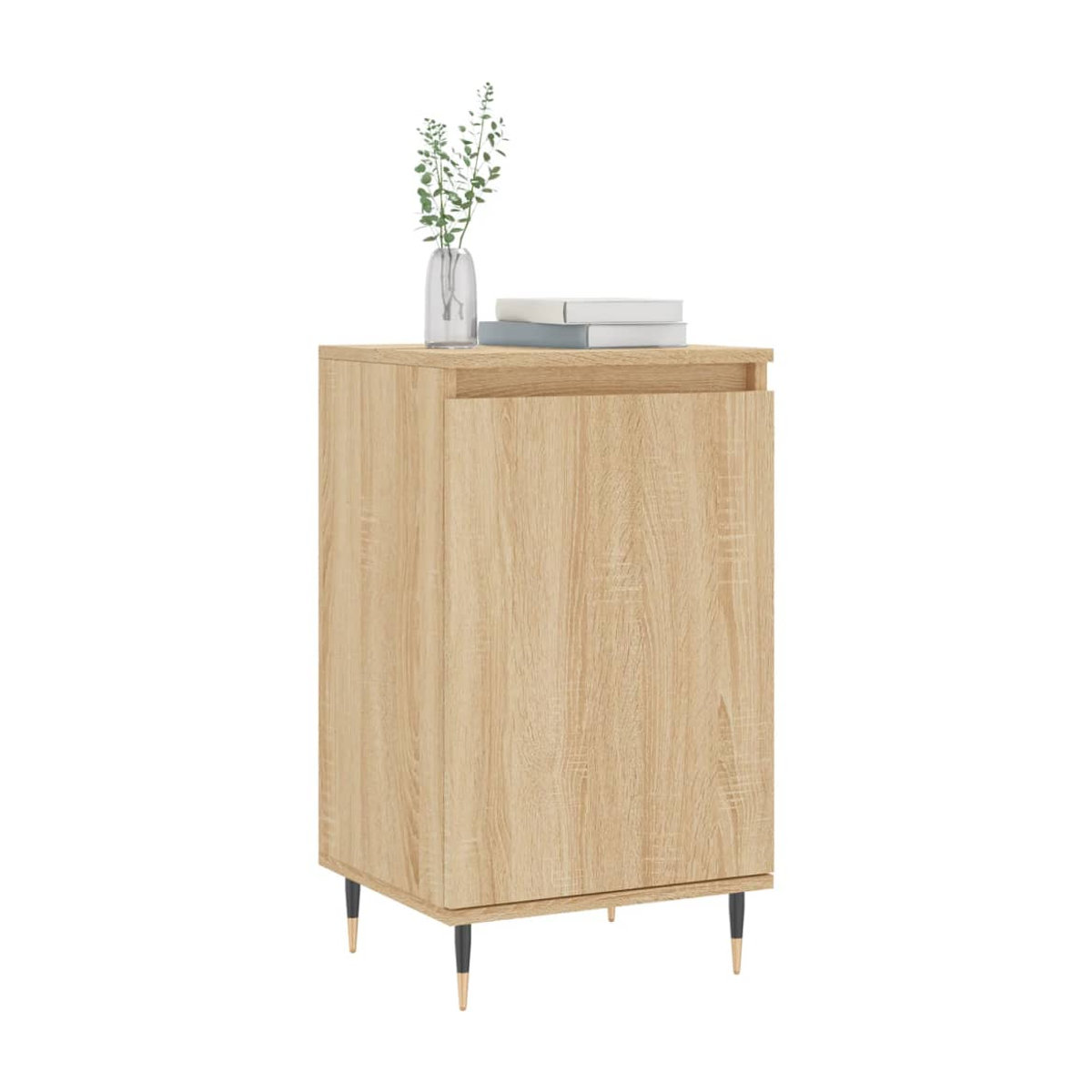 Vidaxl Kommode in Eiche Natur im modernen skandinavischen Design aus Holzwerkstoff und Metall, B/T/H: 40 x 35 x 70 cm - Bild 4
