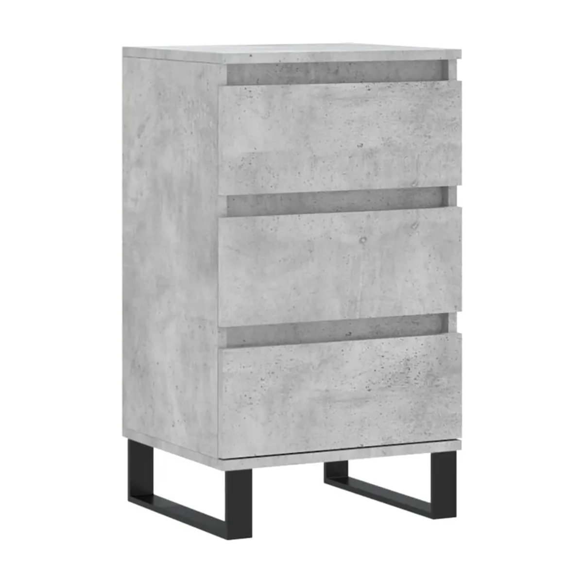 Vidaxl Kommode Modern in Grau aus Holzwerkstoff und Metall, B: 40 cm, T: 35 cm, H: 70 cm - Bild 4