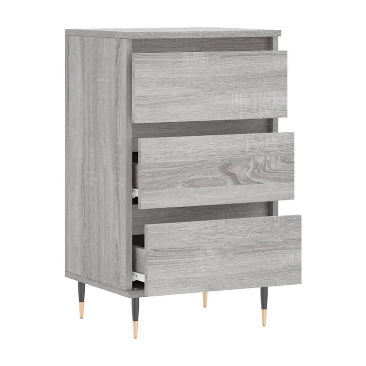 Vidaxl Kommode Modern in Grau aus Holzwerkstoff und Metall, B/T/H: 40 x 35 x 70 cm - Bild 3