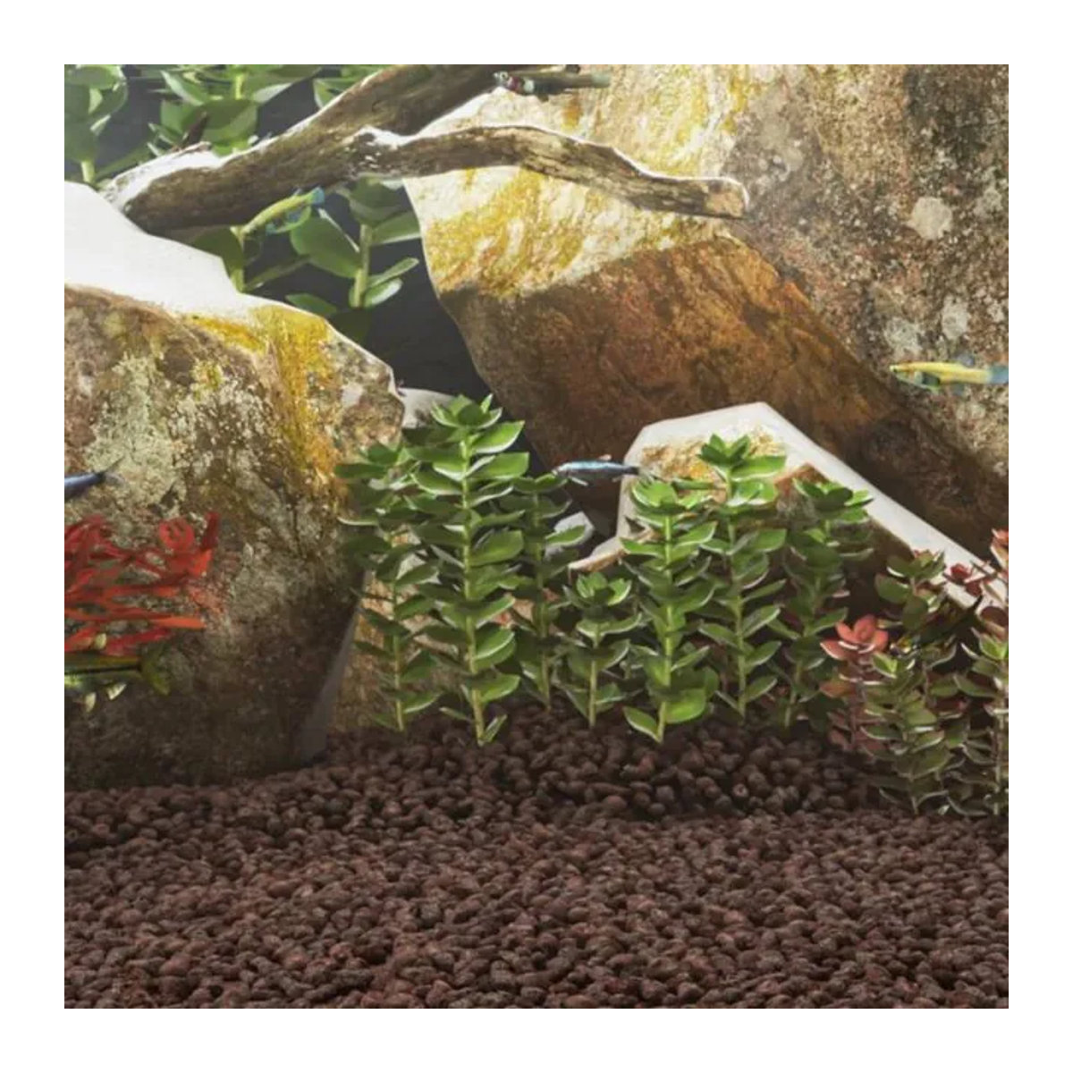 Vidaxl Lavagranulat Rot aus Naturstein, Körnung 5-8 mm, 25 kg - Bild 1