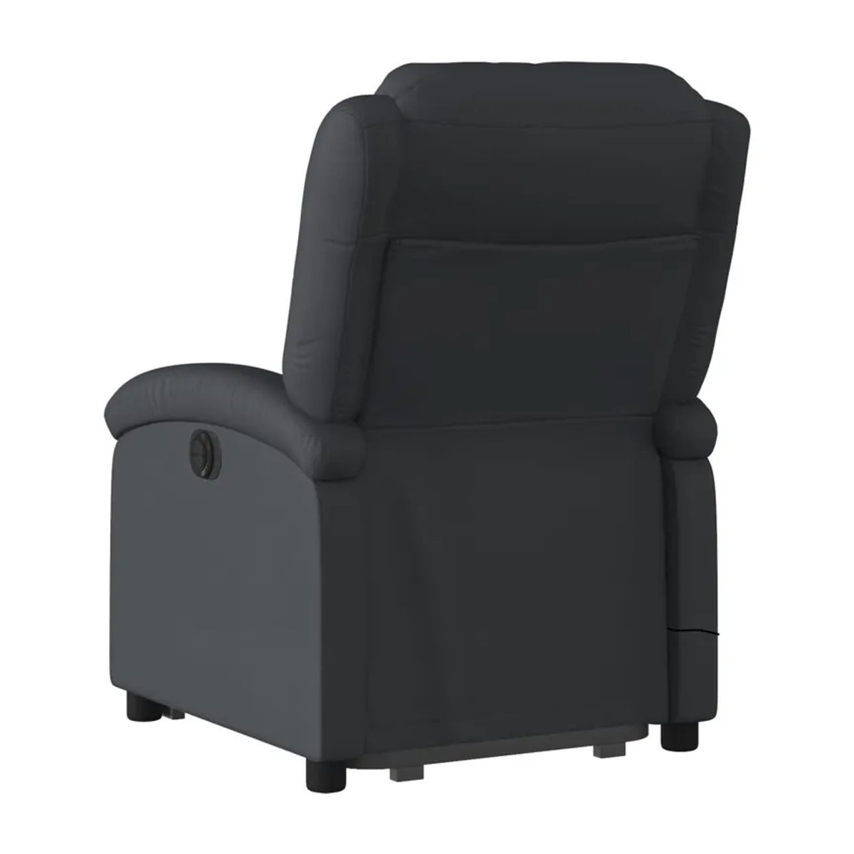 Vidaxl Massagesessel mit Aufstehhilfe aus schwarzem Echtleder als moderner Relaxsessel - Bild 8