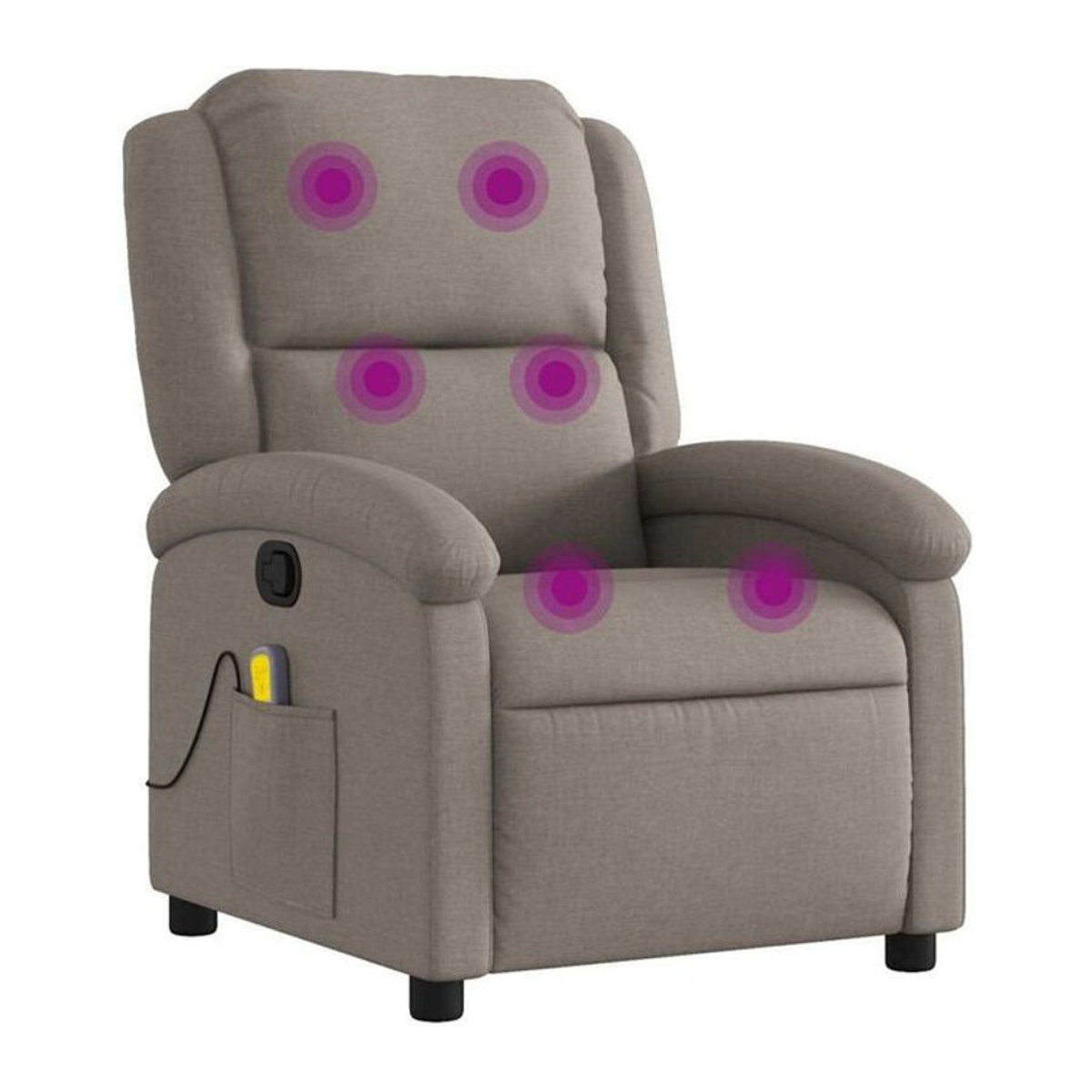 Vidaxl Massagesessel Relaxsessel aus Stoff in Taupe meliert - Bild 1