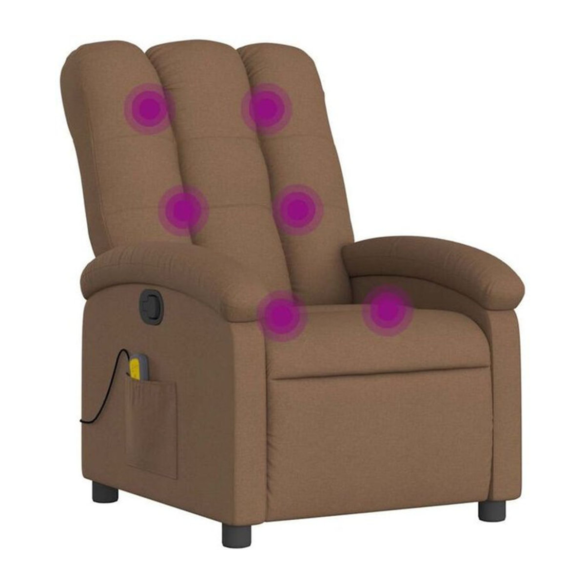 Vidaxl Massagesessel Relaxsessel aus Stoff und Metall in Braun - Bild 1