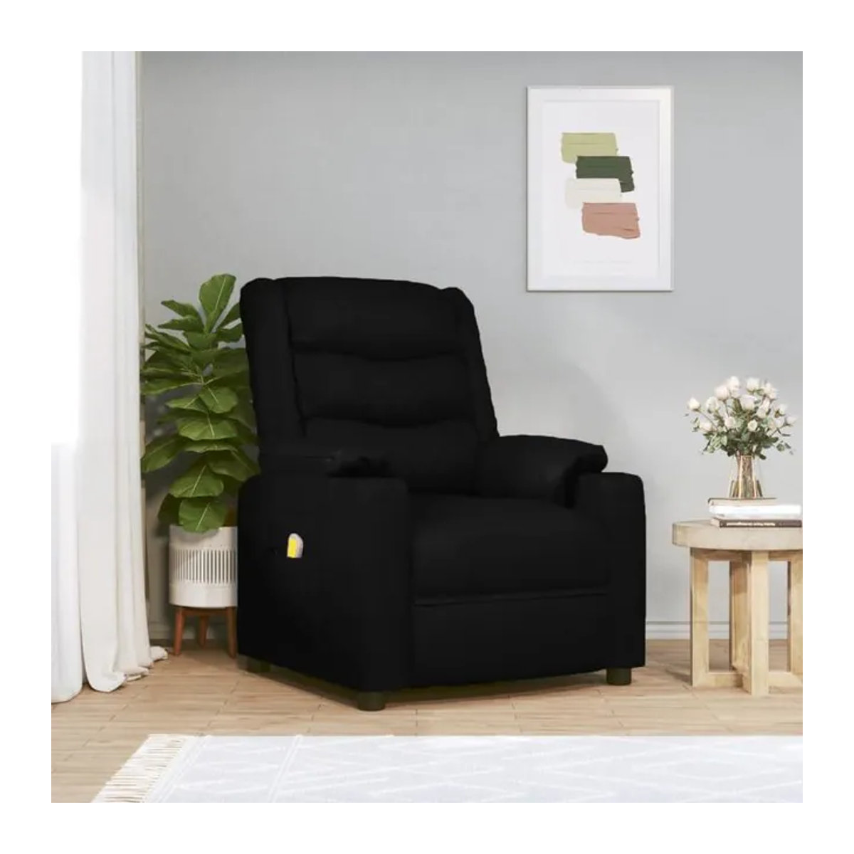 Vidaxl Massagesessel Relaxsessel in Schwarz aus Kunstleder im modernen Design - Bild 1