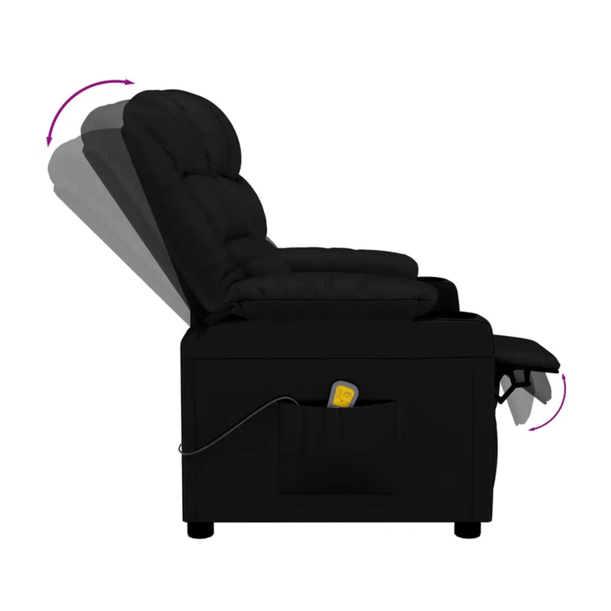 Vidaxl Massagesessel Relaxsessel in Schwarz aus Kunstleder im modernen Design - Bild 6