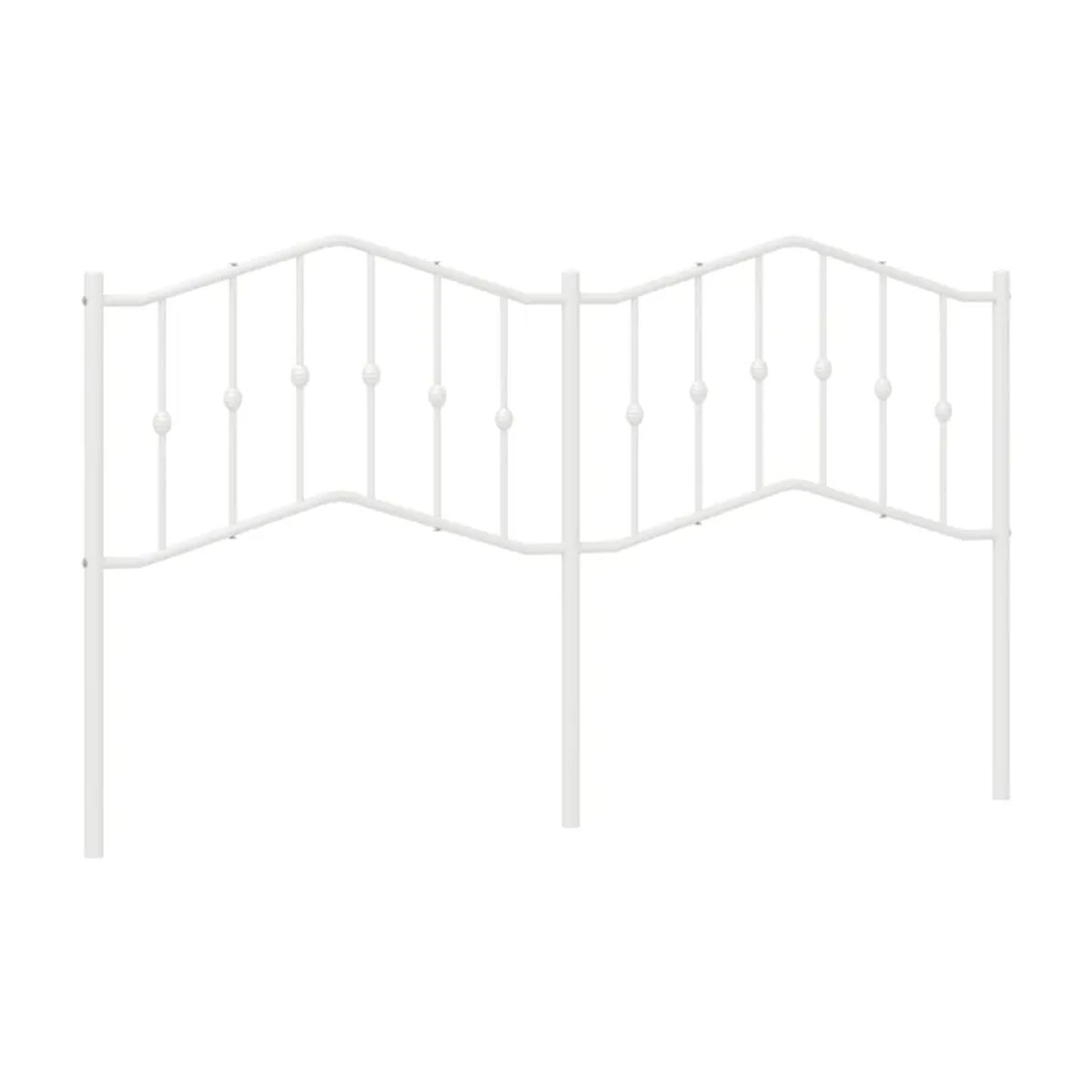 Vidaxl Metall-Kopfteil in Weiß im klassischen Design, Breite: 160 cm - Bild 1