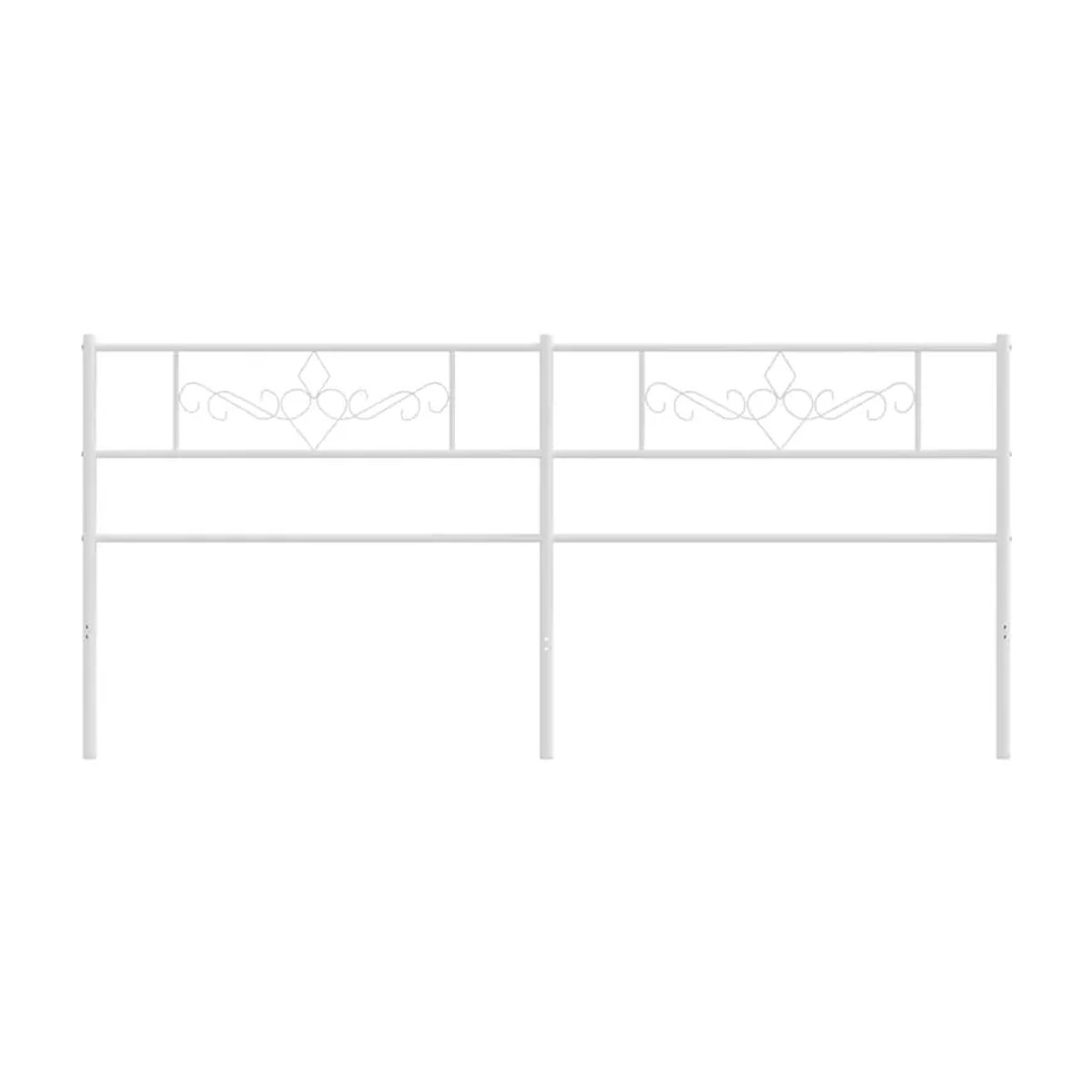 Vidaxl Metall-Kopfteil in Weiß im klassischen Design, Breite: 193 cm - Bild 2