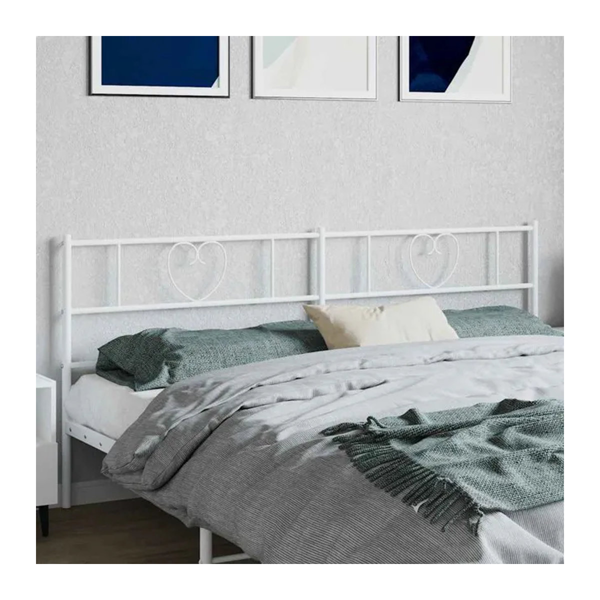 Vidaxl Metall-Kopfteil in Weiß im klassischen Design, Breite: 193 cm - Bild 1