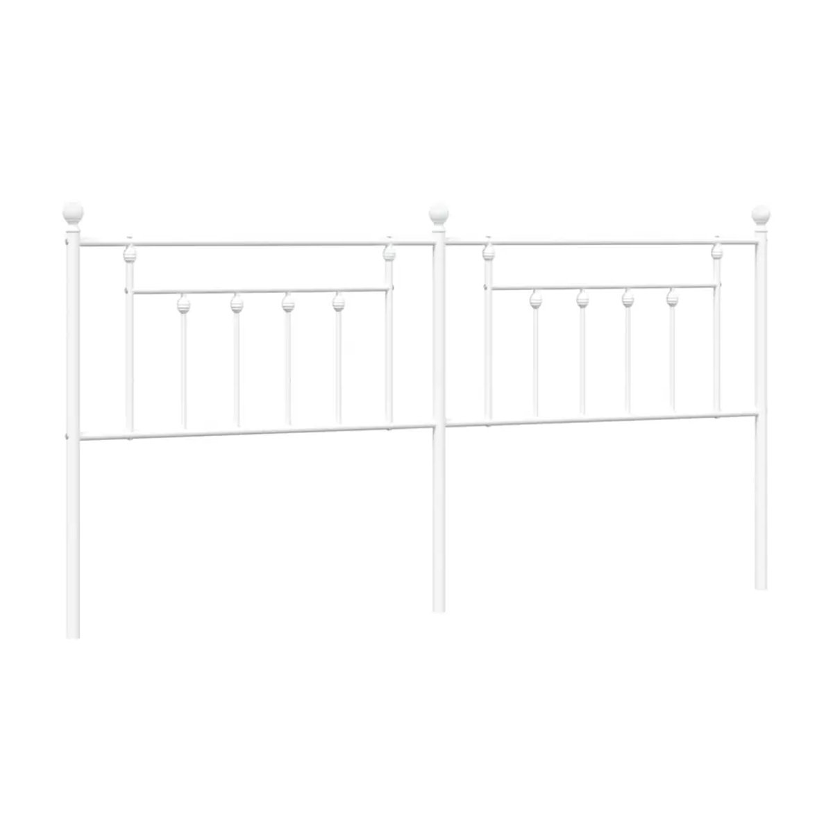 Vidaxl Metall-Kopfteil in Weiß im klassischen Design, Breite: 193 cm - Bild 2