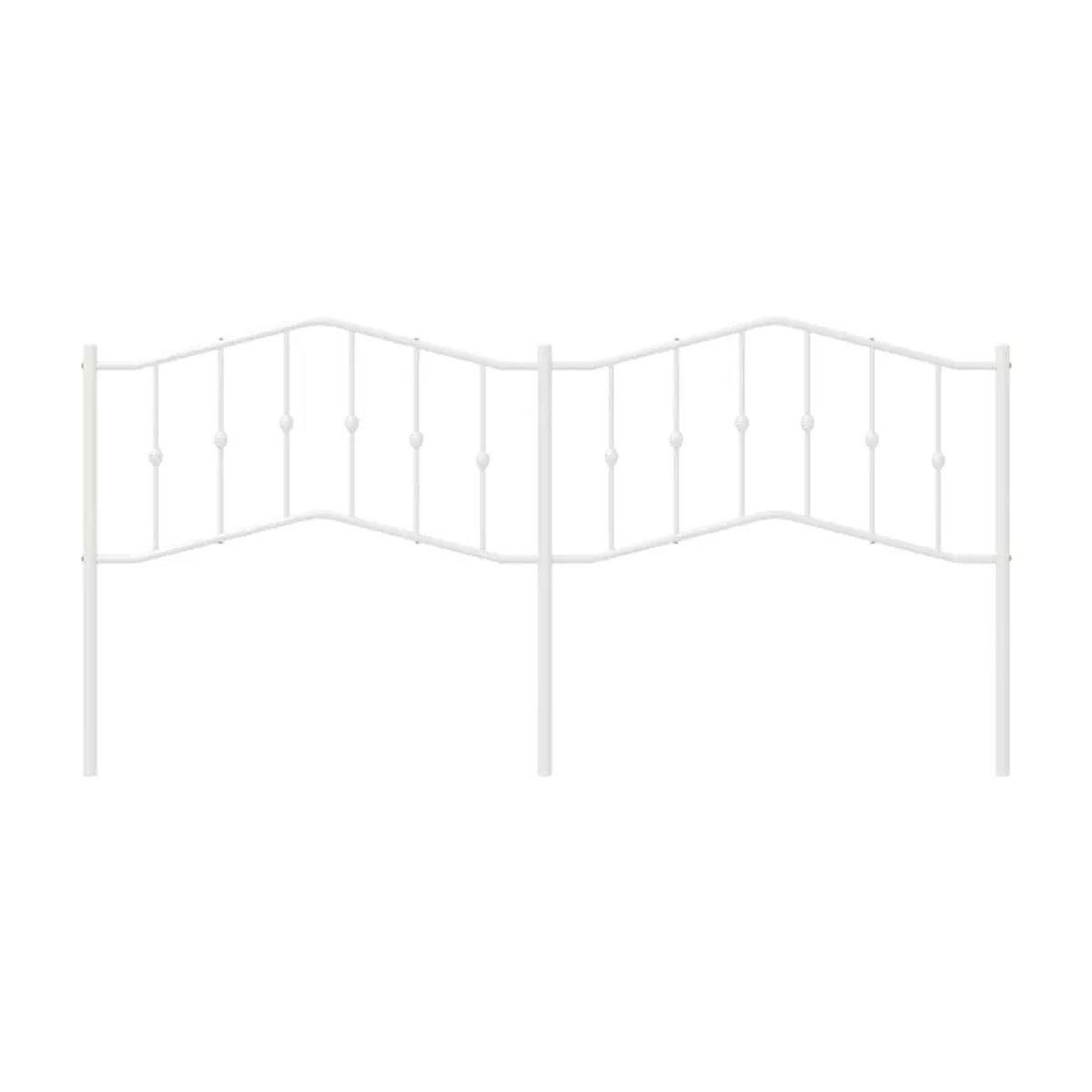 Vidaxl Metall-Kopfteil in Weiß im klassischen Design, Breite: 193 cm - Bild 3