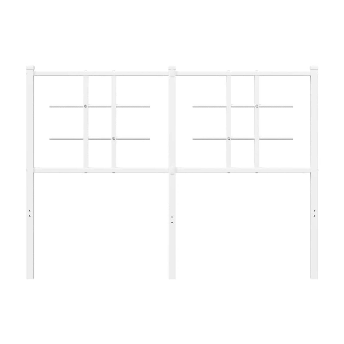 Vidaxl Metall-Kopfteil in Weiß im klassischen und minimalistischen Design, Breite: 120 cm - Bild 2