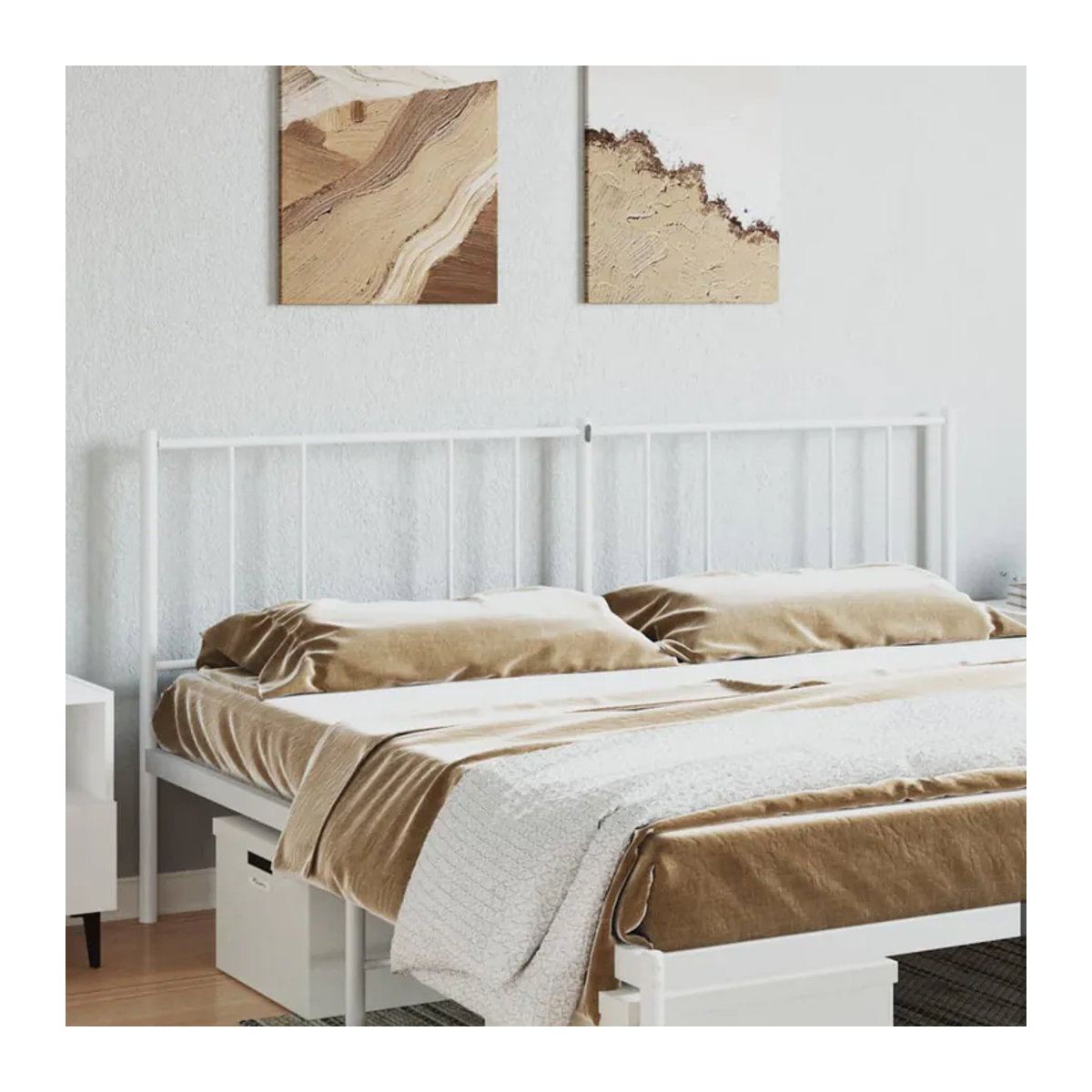 Vidaxl Metall-Kopfteil in Weiß im klassischen und minimalistischen Design, Breite: 193 cm - Bild 3